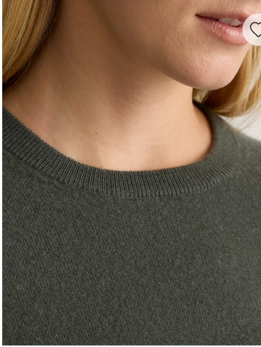 Quince 100% Cashmere Crew Neck Sweater Sz L In Moss NWOT - Picture 3 of 11